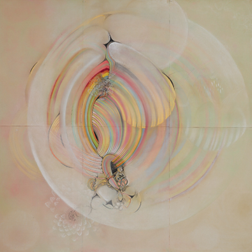 Amy Myers, Chroma Zoma Bubble Chamber, 2006, Graphite, colored pencil and pastel on paper